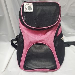 Pink and Black Dog Carrier Backpack
